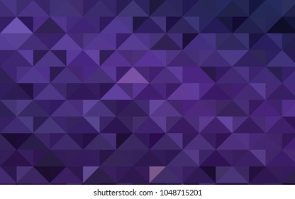 Dark Purple vector abstract polygonal pattern. A completely new color illustration in a vague style. The template can be used as a background for cell phones.