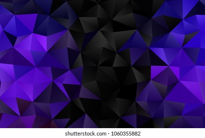 Dark Purple vector abstract polygonal pattern. A sample with polygonal shapes. Triangular pattern for your business design.