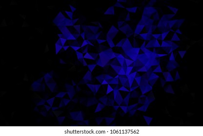Dark Purple vector abstract polygonal background. Triangular geometric sample with gradient.  The elegant pattern can be used as part of a brand book.