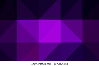 Dark Purple vector abstract polygonal template. Glitter abstract illustration with an elegant design. The template for cell phone's backgrounds.