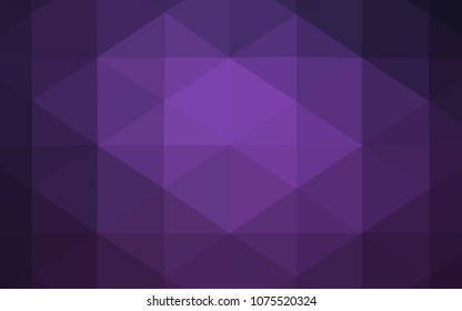 Dark Purple vector abstract polygonal pattern. A sample with polygonal shapes. Brand-new design for your business.