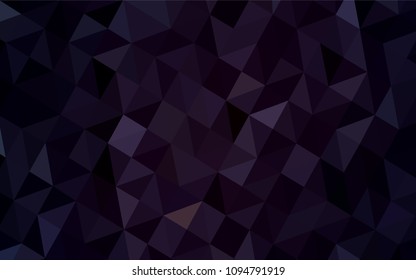 Dark Purple vector abstract polygonal pattern. Colorful illustration in polygonal style with gradient. Triangular pattern for your design.