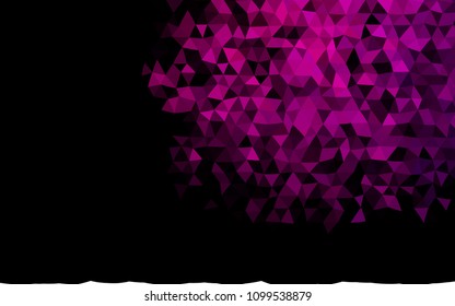 Dark Purple vector abstract polygonal template. Brand new colored illustration in blurry style with gradient. A completely new design for your business.