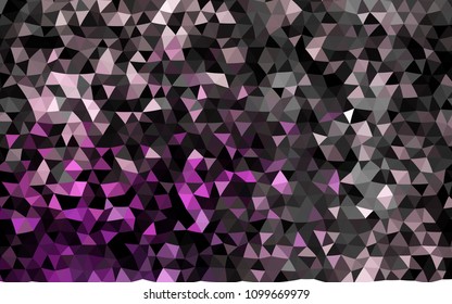 Dark Purple vector abstract polygonal pattern. Colorful abstract illustration with gradient. The textured pattern can be used for background.