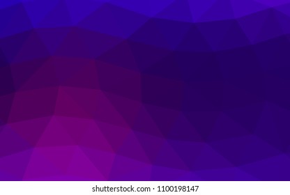 Dark Purple vector abstract polygonal abstract polygonal. Creative illustration in halftone style with gradient. Brand new design for your business.