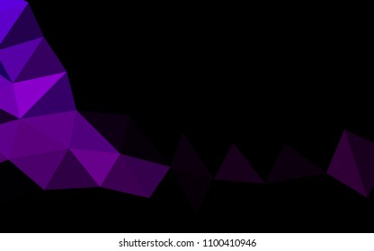 Dark Purple vector abstract polygonal abstract polygonal. A completely new color illustration in a vague style. Triangular pattern for your business design.