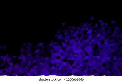 Dark Purple vector abstract polygonal pattern. Shining illustration, which consist of triangles. The elegant pattern can be used as part of a brand book.