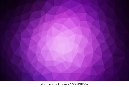 Dark Purple vector abstract polygonal background. Colorful abstract illustration with triangles. Completely new template for your banner.