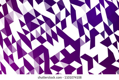 Dark Purple vector abstract polygonal template. Creative illustration in halftone style with gradient. The best triangular design for your business.