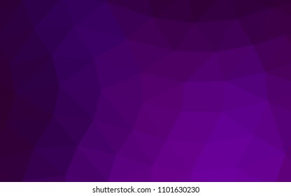 Dark Purple vector abstract polygonal abstract polygonal. Colorful illustration in abstract style with gradient. A completely new template for your business design.