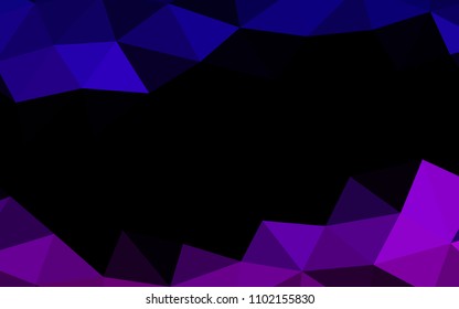 Dark Purple vector abstract polygonal abstract polygonal. A vague abstract illustration with gradient. A completely new design for your business.