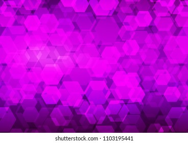 Dark Purple vector abstract polygonal background. hexagonal geometric sample with gradient.  The best hexagonal design for your business.