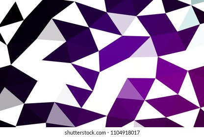 Dark Purple vector abstract polygonal abstract polygonal. An elegant bright illustration with gradient. The textured pattern can be used for background.