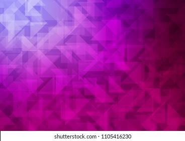 Dark Purple vector abstract polygonal layout. Brand new colored illustration in blurry style with gradient. Triangular pattern for your business design.
