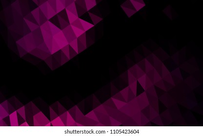 Dark Purple vector abstract polygonal layout. A completely new color illustration in a vague style. Brand new style for your business design.