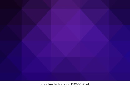 Dark Purple vector abstract polygonal template. A completely new color illustration in a polygonal style. The best triangular design for your business.