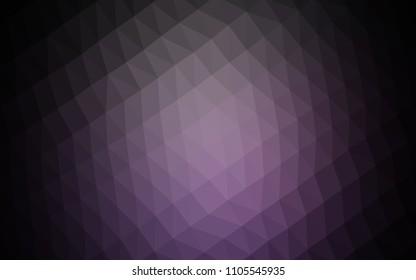 Dark Purple vector abstract polygonal layout. Geometric illustration in Origami style with gradient.  Triangular pattern for your business design.