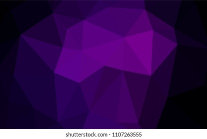 Dark Purple vector abstract polygonal background. Colorful illustration in abstract style with gradient. A completely new template for your business design.