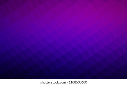 Dark Purple vector abstract polygonal cover. Triangular geometric sample with gradient.  A completely new template for your business design.