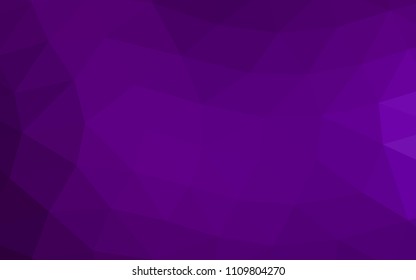 Dark Purple vector abstract polygonal abstract polygonal. Brand new colored illustration in blurry style with gradient. The template can be used as a background for cell phones.