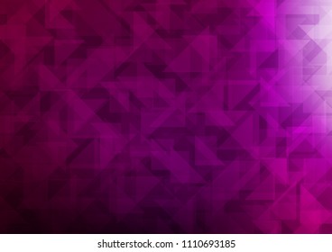 Dark Purple vector abstract polygonal texture. Modern geometrical abstract illustration with gradient. The best triangular design for your business.