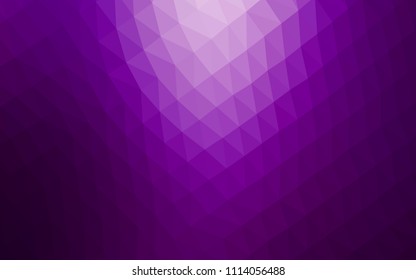 Dark Purple vector abstract polygonal cover. Geometric illustration in Origami style with gradient.  A completely new design for your business.