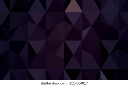 Dark Purple vector abstract polygonal background. Shining polygonal illustration, which consist of triangles. Pattern for a brand book's backdrop.
