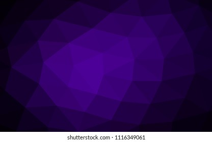 Dark Purple vector abstract polygonal abstract polygonal. A completely new color illustration in a vague style. Brand new design for your business.