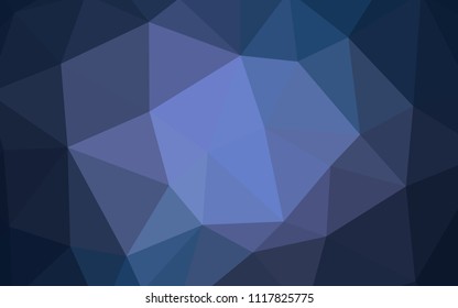 Dark Purple vector abstract polygonal pattern. Shining polygonal illustration, which consist of triangles. Best triangular design for your business.