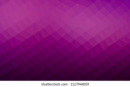 Dark Purple vector abstract polygonal texture. Glitter abstract illustration with an elegant design. The completely new template can be used for your brand book.