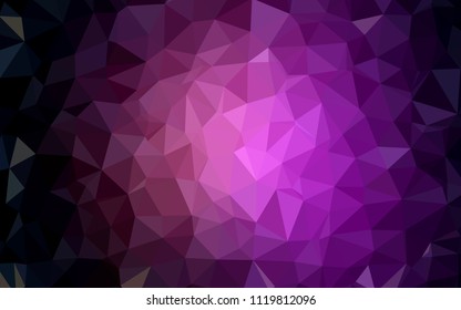 Dark Purple vector abstract polygonal background. Colorful illustration in polygonal style with gradient. A completely new design for your leaflet.