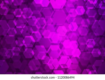 Dark Purple vector abstract polygonal template. Glitter abstract illustration with an elegant design. A completely new design for your business.