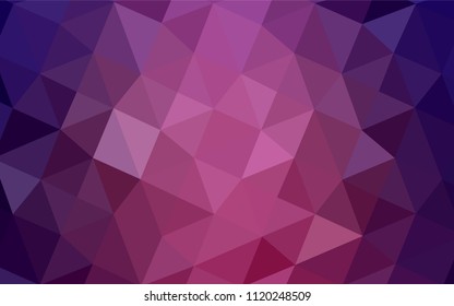 Dark Purple vector abstract polygonal background. Geometric illustration in Origami style with gradient.  Brand-new design for your business.