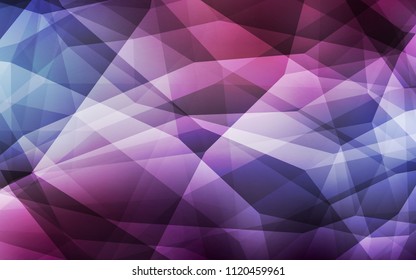 Dark Purple vector abstract polygonal background. Glitter abstract illustration with an elegant triangles. Brand new design for your business.