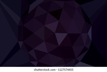 Dark Purple vector abstract polygonal background with a gem in a centre. Polygonal abstract illustration with gradient. Textured pattern for your backgrounds.