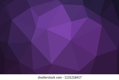 Dark Purple vector abstract polygonal background. Geometric illustration in Origami style with gradient.  A completely new design for your leaflet.