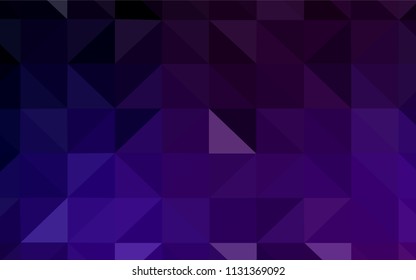 Dark Purple vector abstract polygonal pattern. Shining colorful illustration with triangles. Brand new style for your business design.