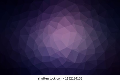 Dark Purple vector abstract polygonal template. A sample with polygonal shapes. Pattern for a brand book's backdrop.