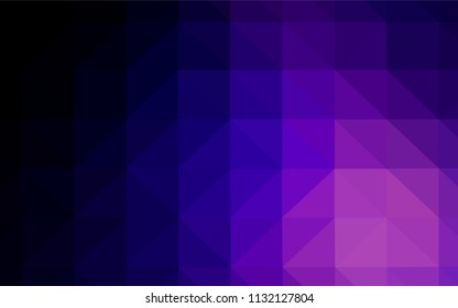 Dark Purple vector abstract polygonal template. Geometric illustration in Origami style with gradient.  Textured pattern for your backgrounds.
