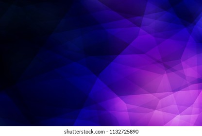 Dark Purple vector abstract polygonal pattern. Colorful illustration in abstract style with triangles. Brand new design for your business.