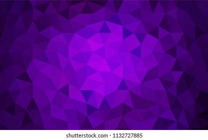 Dark Purple vector abstract polygonal background. Creative geometric illustration in Origami style with gradient. Triangular pattern for your design.
