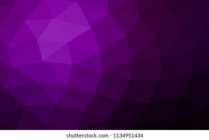 Dark Purple vector abstract polygonal abstract polygonal. Colorful illustration in abstract style with gradient. Brand new style for your business design.