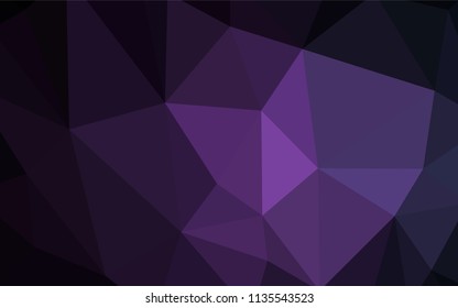 Dark Purple vector abstract polygonal template. Creative geometric illustration in Origami style with gradient. New template for your brand book.