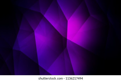 Dark Purple vector abstract polygonal background. Shining polygonal illustration, which consist of triangles. A new texture for your web site.