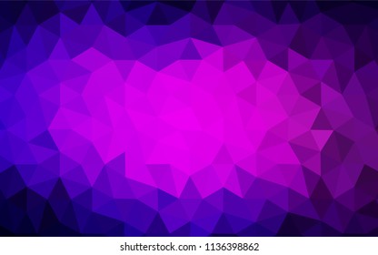 Dark Purple vector abstract polygonal background. Modern abstract illustration with triangles. Brand new design for your business.