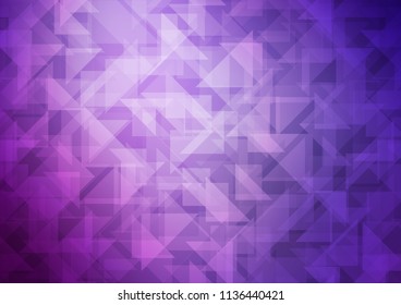 Dark Purple vector abstract polygonal cover. Brand new colored illustration in blurry style with gradient. The best triangular design for your business.