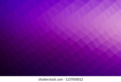 Dark Purple vector abstract polygonal cover. Creative illustration in halftone style with gradient. The elegant pattern can be used as part of a brand book.
