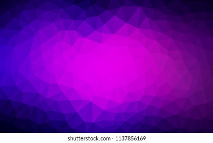 Dark Purple vector abstract polygonal template. Colorful illustration in polygonal style with gradient. Completely new template for your banner.