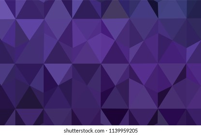 Dark Purple vector abstract polygonal template. Colorful illustration in polygonal style with gradient. Brand new style for your business design.