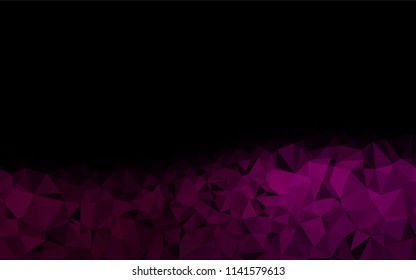 Dark Purple vector abstract polygonal cover. A completely new color illustration in a vague style. The best triangular design for your business.